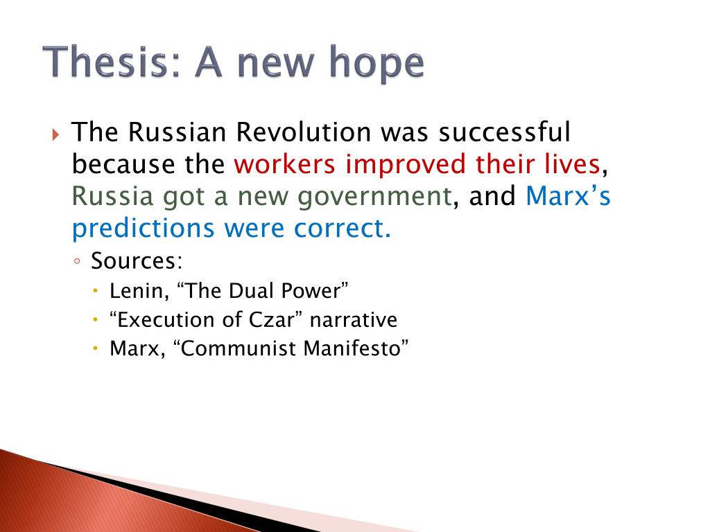 thesis on russian revolution