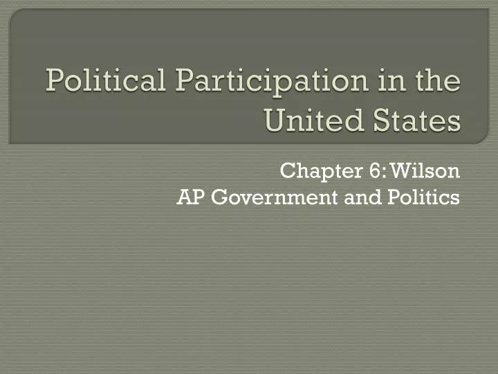 political participation in the united states n.