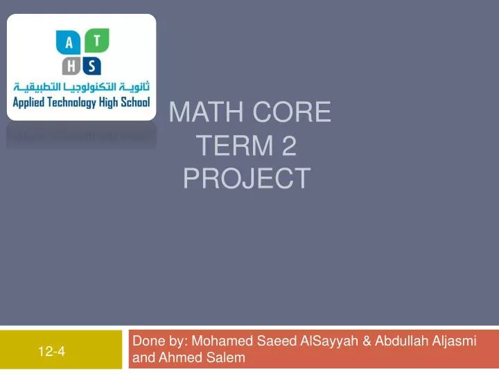 PPT - Math Core Term 2 Project PowerPoint Presentation, free download ...