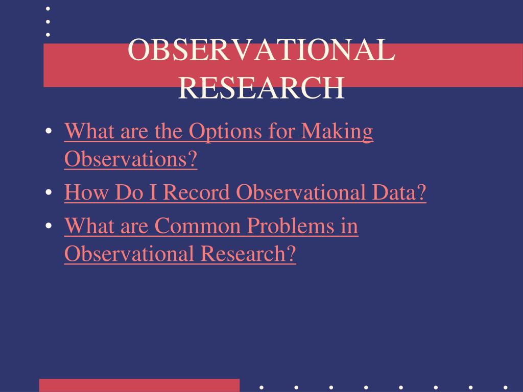 observational research topic ideas