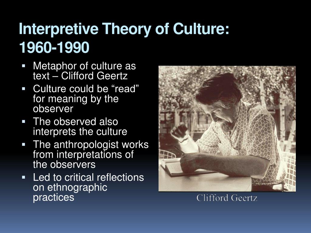 Symbolic And Interpretive Anthropology Of The 1960