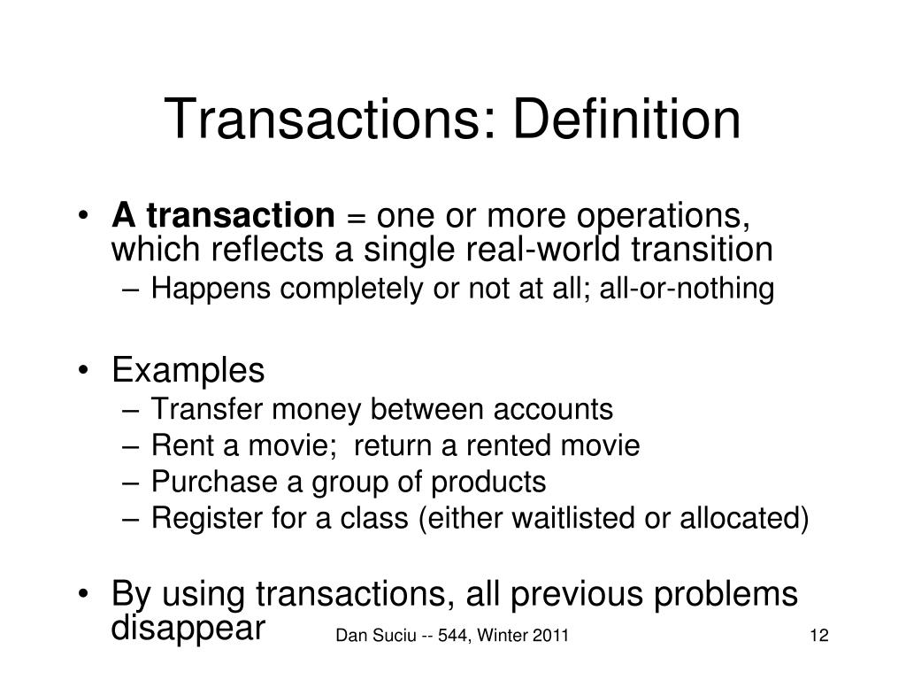 business transaction definition