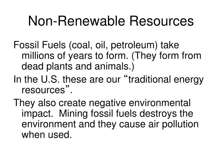 PPT - Non-Renewable Resources PowerPoint Presentation, free download -  ID:1999810
