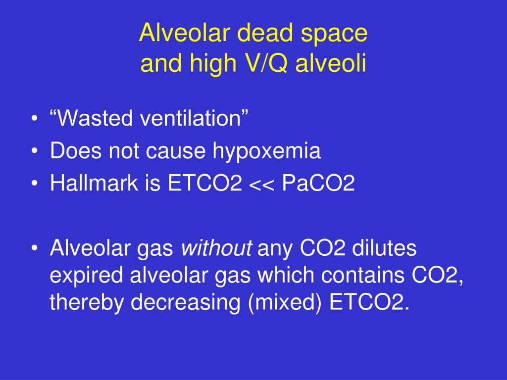 what percent of our alveoli are alveolar dead space