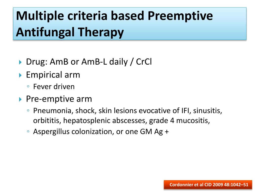 PPT Antifungal therapy in haematology patients Empirical or