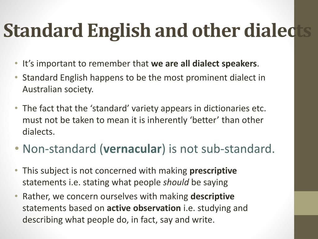 PPT Standard And Non Standard English PowerPoint Presentation Free 