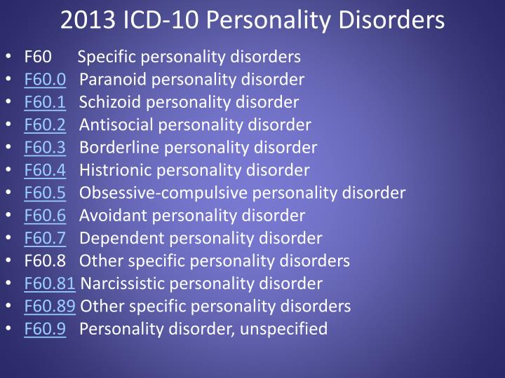 Personality Of Personality Disorders And The Wpa