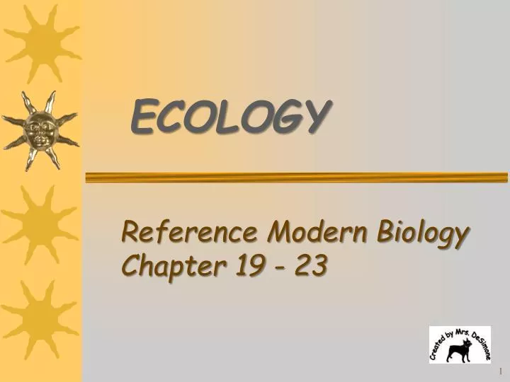 PPT Reference Modern Biology Chapter 19 23 PowerPoint