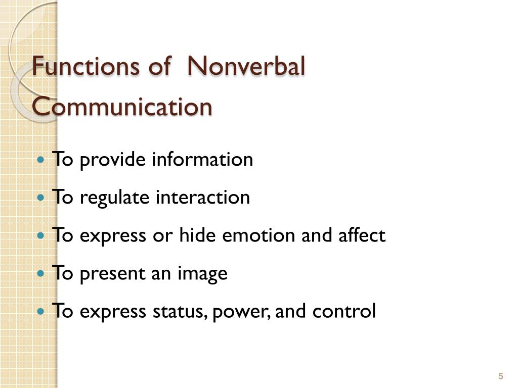Ppt Chapter 5 Nonverbal Powerpoint Presentation Free Download Id2001835 
