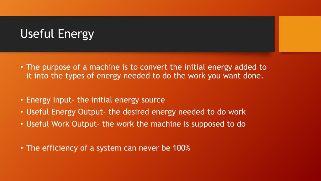 PPT - 3.3 Useful Energy and Efficiency PowerPoint Presentation, free ...