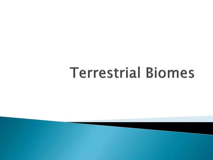 terrestrial biomes n.