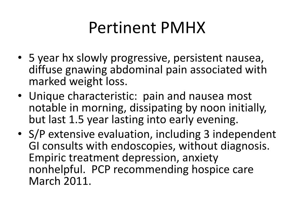 PPT An Cause of Chronic Nausea and Abdominal Pain