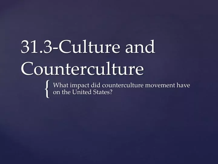 how did the counterculture movement change Like many social movements such as protestantism, islam, the crusades, the enlightenment and so on, it has tended to have become capitalized thus: counterculture", and that tends to cats how it is spelled in this wikia as an indication of its historical and social importance (though the wikia. how did the counterculture movement change Like many social movements such as protestantism, islam, the crusades, the enlightenment and so on, it has tended to have become capitalized thus: counterculture", and that tends to cats how it is spelled in this wikia as an indication of its historical and social importance (though the wikia.
