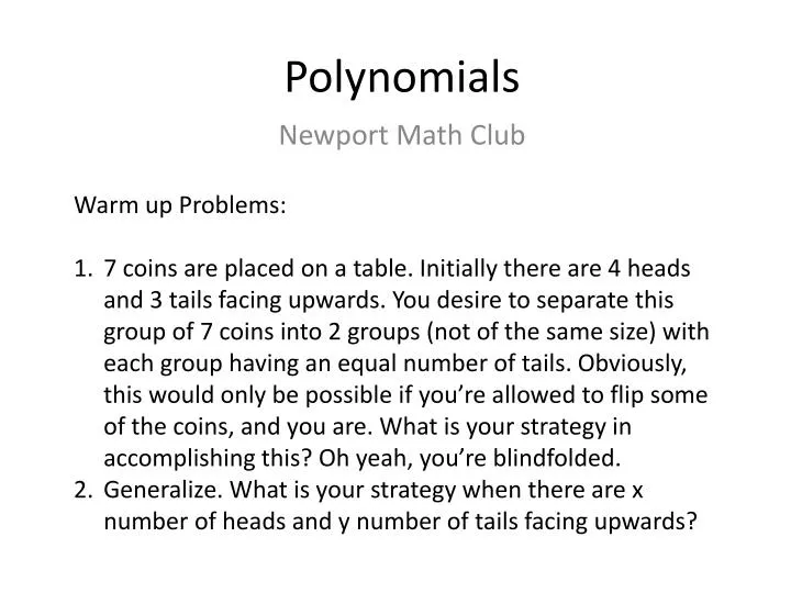 polynomials n.