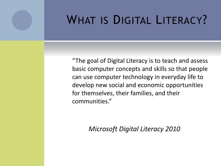 PPT Microsoft Digital Literacy PowerPoint Presentation ID2006297