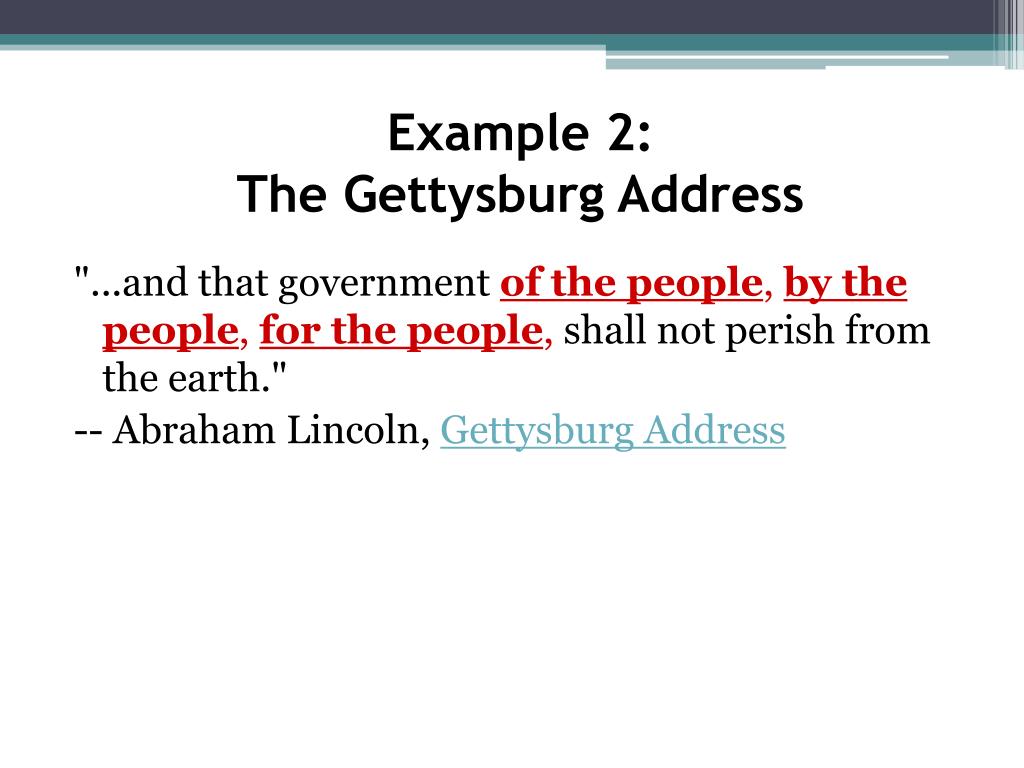 antithesis examples in gettysburg address