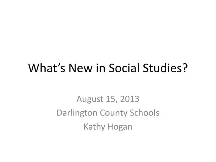 w hat s new in social studies n.