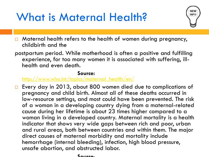 research topics on maternal health