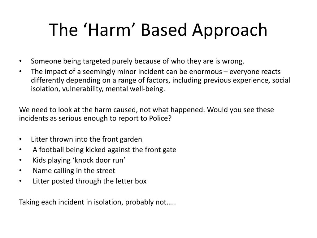 the harm thesis