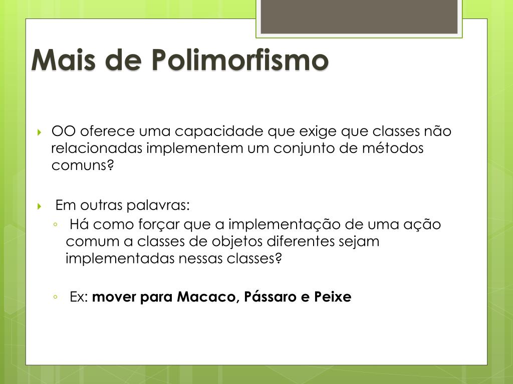 PPT - Programação Orientada à Objetos PowerPoint Presentation, free  download - ID:2008144