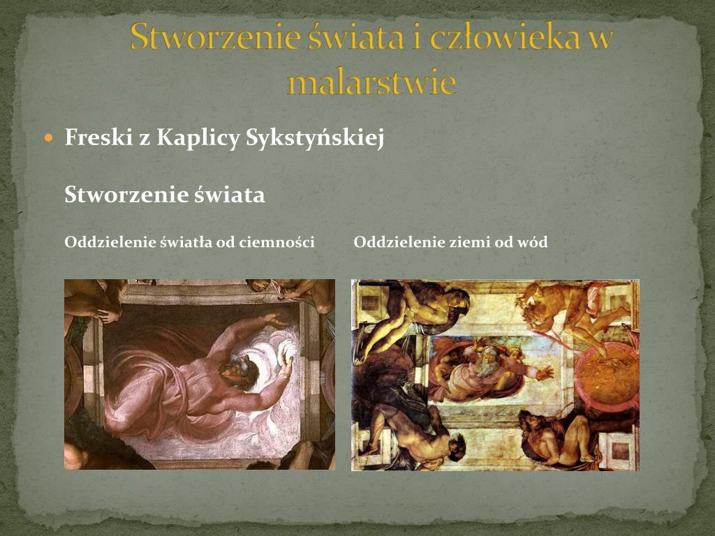 Porównanie Powstania świata W Biblii I Mitologii Tabela PPT - Stworzenie świata i człowieka PowerPoint Presentation, free