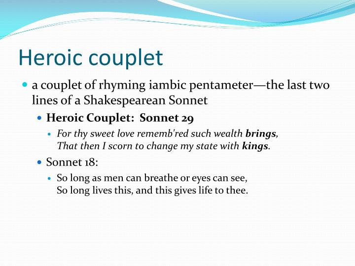 sonnet 29 iambic pentameter