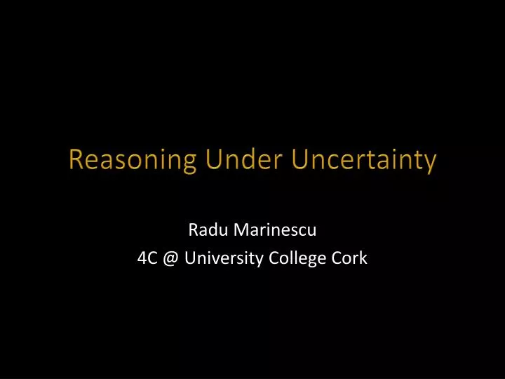 reasoning under uncertainty n.