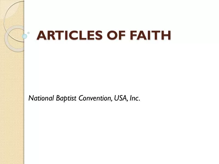 articles of faith n.