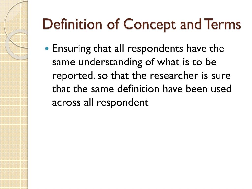 PPT - Definition of Concept and Terms PowerPoint Presentation, free ...