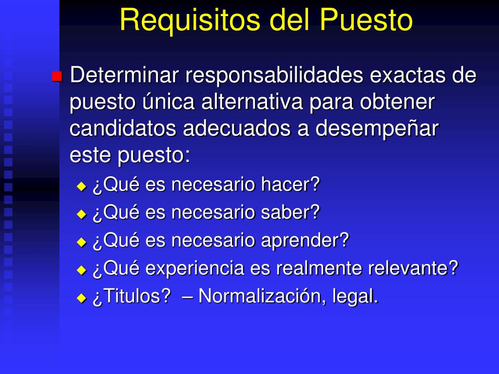 Ejemplos De Requisitos Para Un Puesto De Trabajo Nuev - vrogue.co