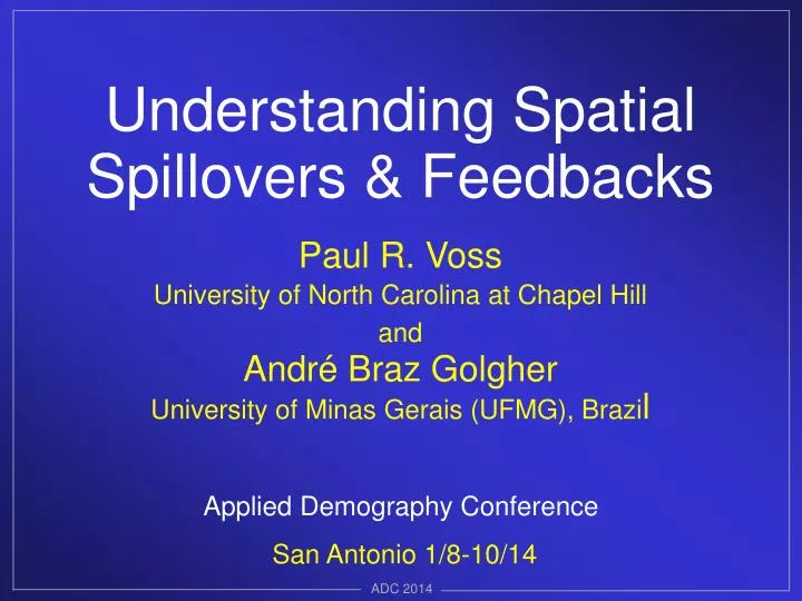 PPT Applied Demography Conference San Antonio 1/810/14 PowerPoint