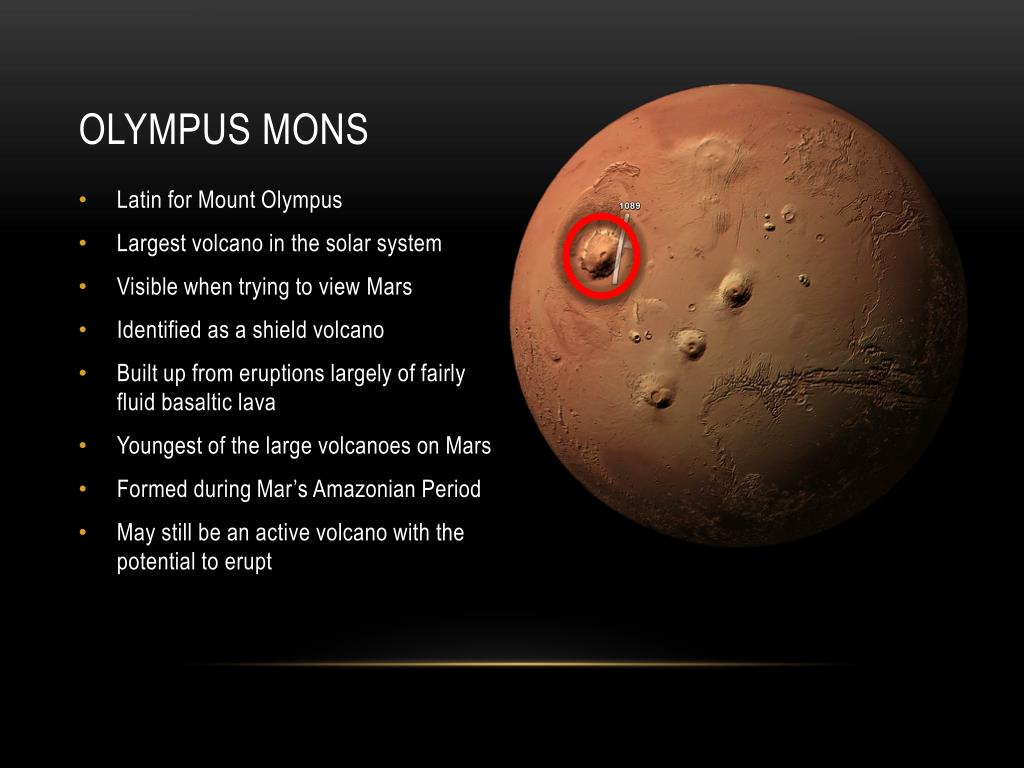 Olympus Mons : Olympus Mons. - And this is where the interesting considerations occur.