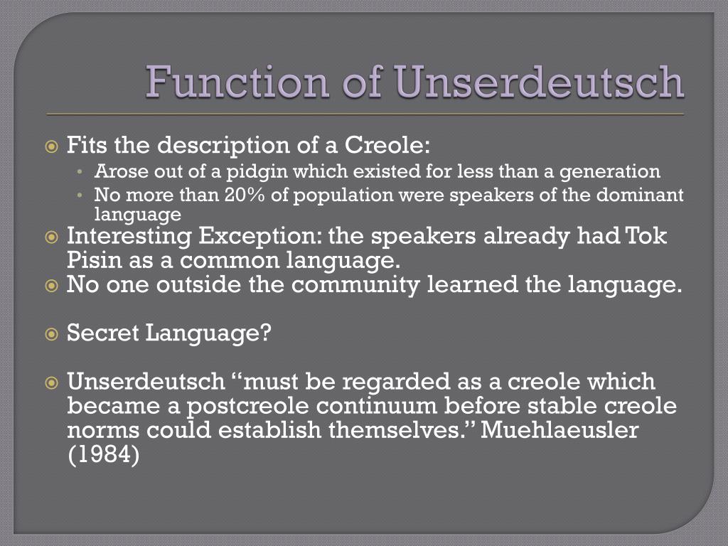 German Rabaul PPT - Unserdeutsch “Our German” Rabaul Creole German PowerPoint ...