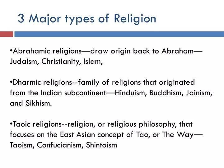 types of religion essay