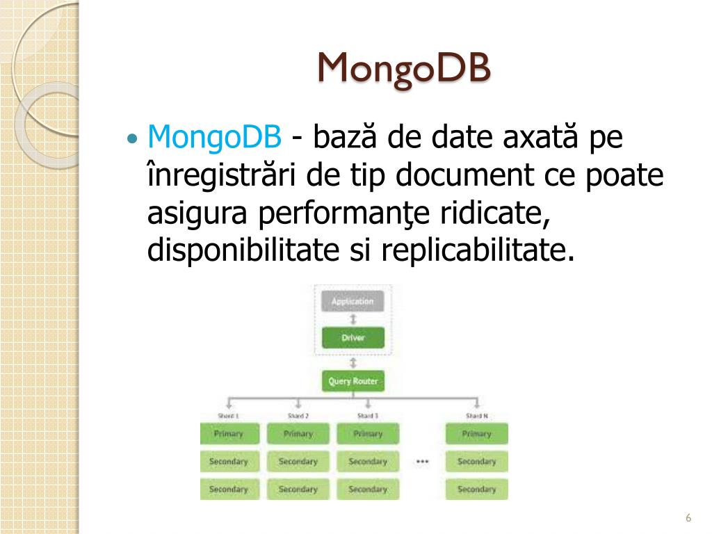 PPT - Studiul bazelor de date distribuite într-un limbaj NoSQL (MongoDB)  PowerPoint Presentation - ID:2011815