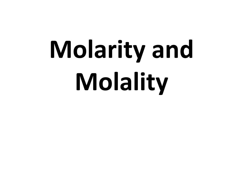Molality formula
