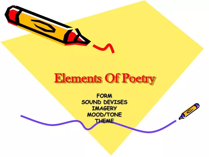 Elements Of Poetry Slideshow