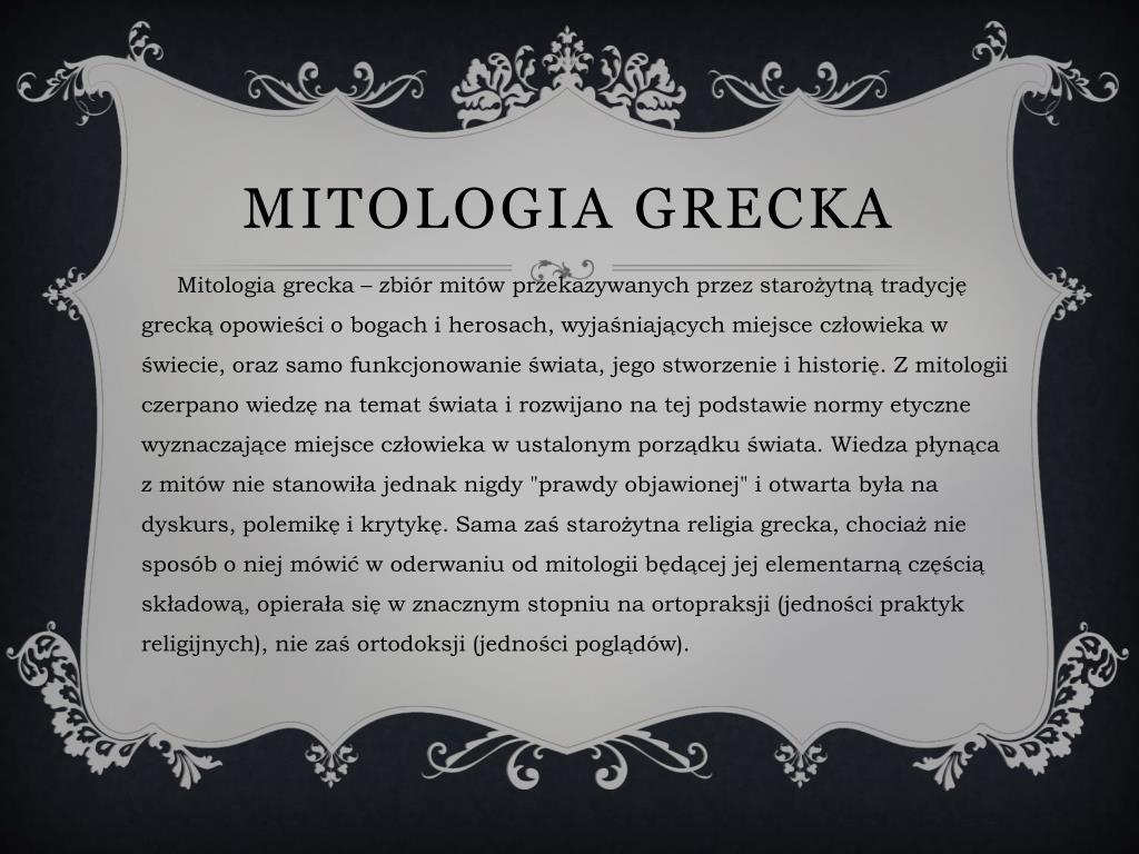 Test Z Mitów Greckich Klasa 5 PPT - Greckie Mity i Bohaterowie PowerPoint Presentation, free download