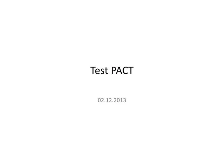 test pact n.