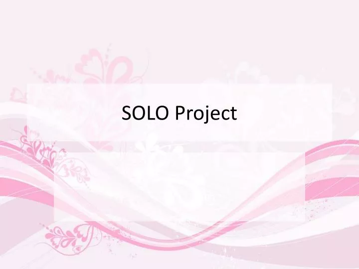 solo project n.