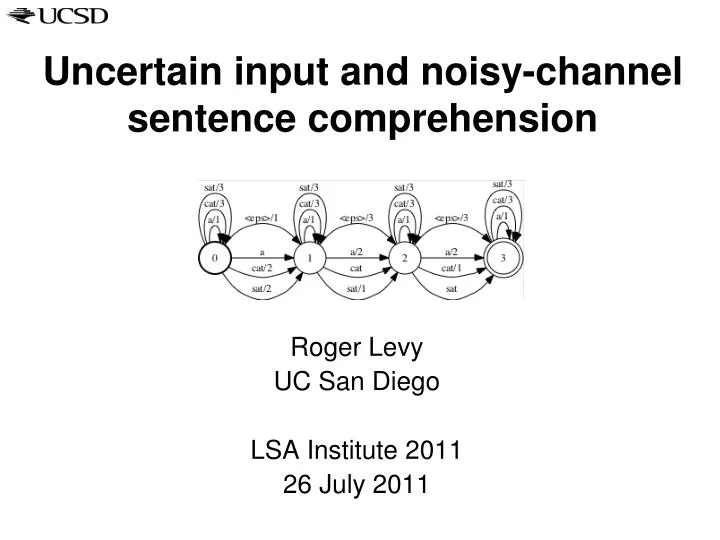 uncertain input and noisy channel sentence comprehension n.