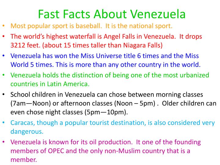 3 Facts About Venezuela