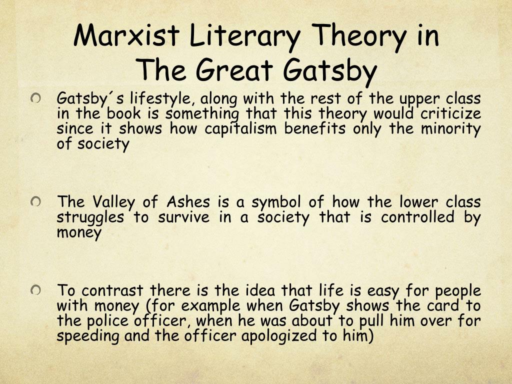 the great gatsby marxist lens essay