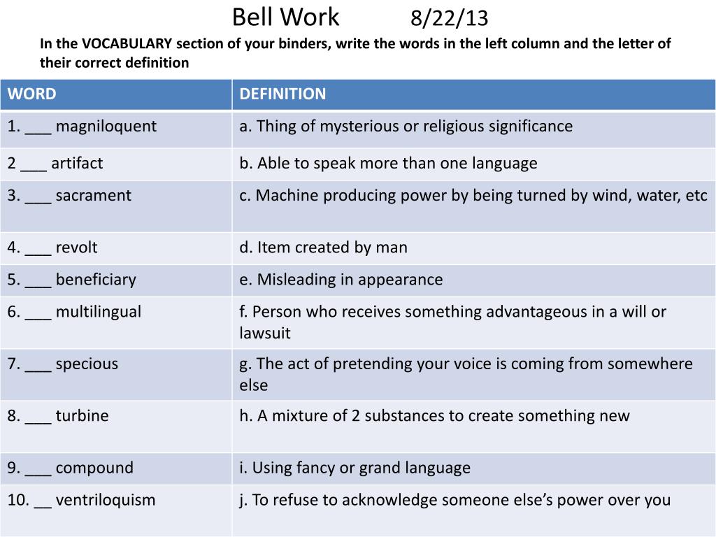 PPT - Bell Work 8/20/13 (stack your god/goddess projects ...