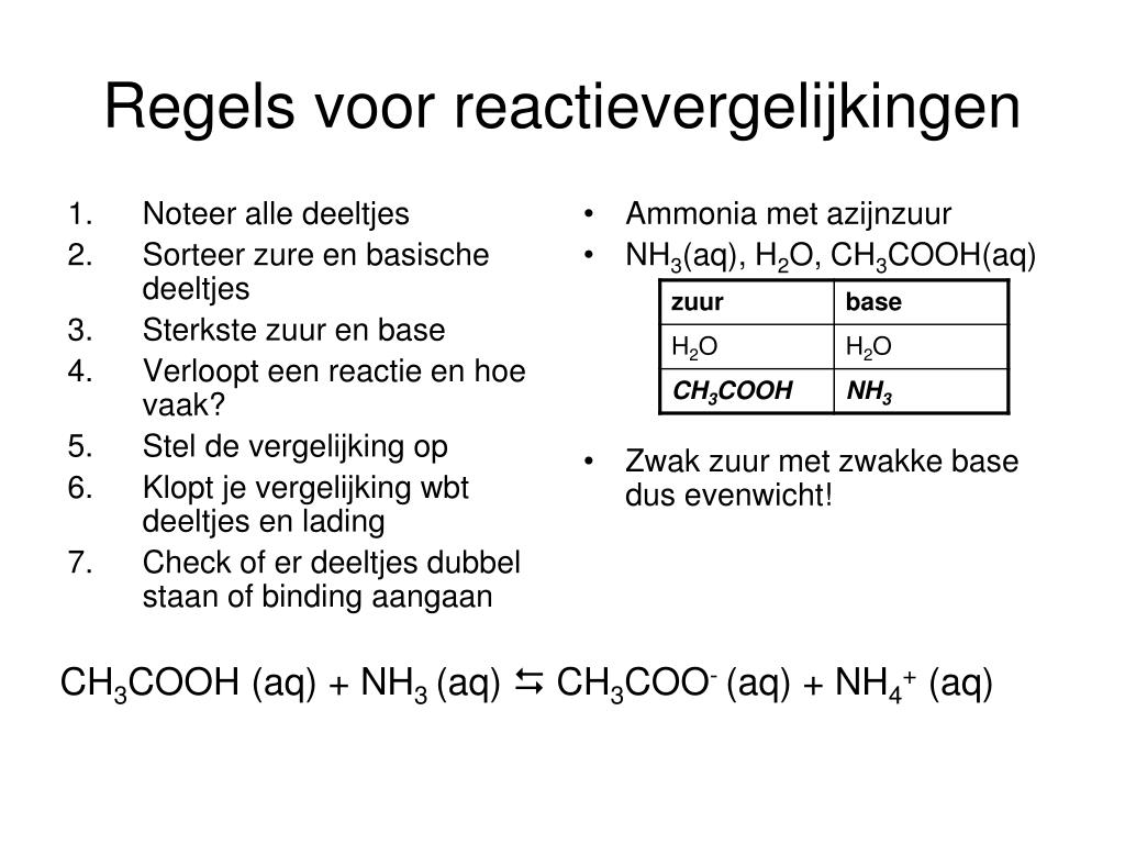 PPT - H16. Berekeningen aan zuren en basen PowerPoint Presentation