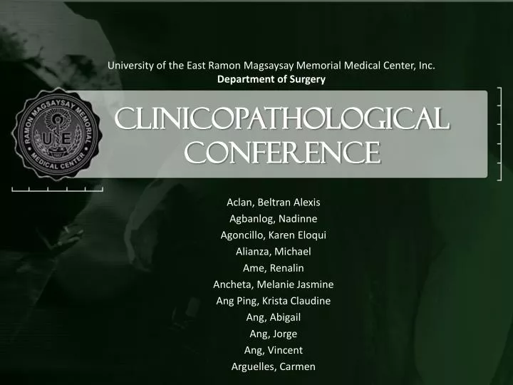 PPT - Clinicopathological Conference PowerPoint Presentation, free ...
