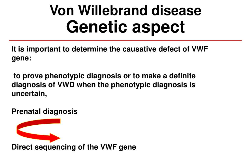 PPT - Molecular Genetics in the Von Willebrand disease PowerPoint ...