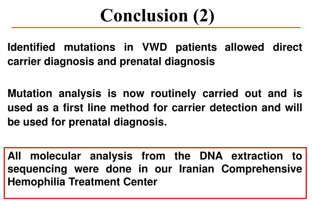 PPT - Molecular Genetics in the Von Willebrand disease PowerPoint ...
