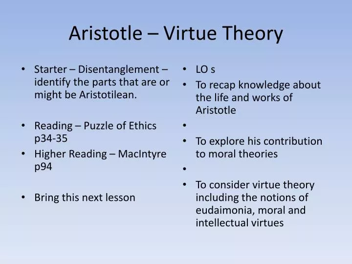 PPT - Aristotle – Virtue Theory PowerPoint Presentation, free download ...