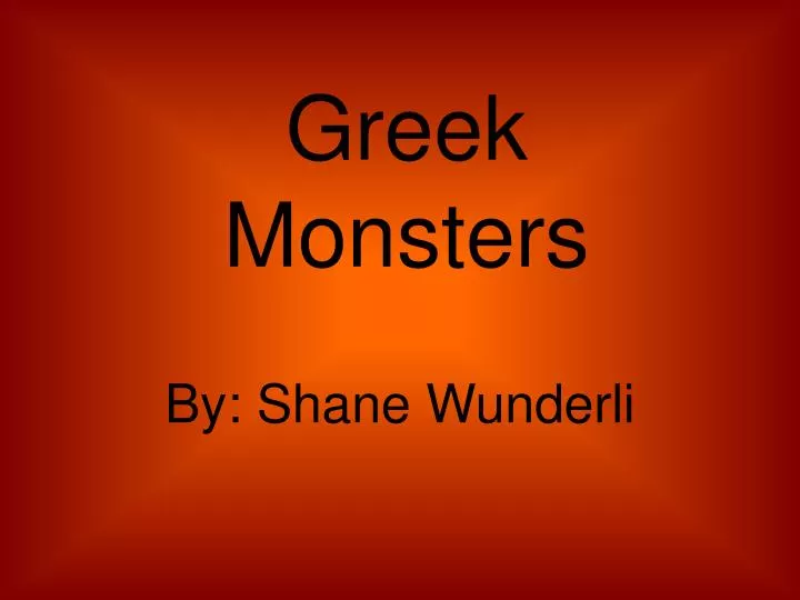 greek monsters n.